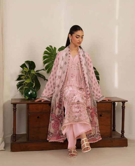 Luxury Embroidered Lawn 3Pc Suit