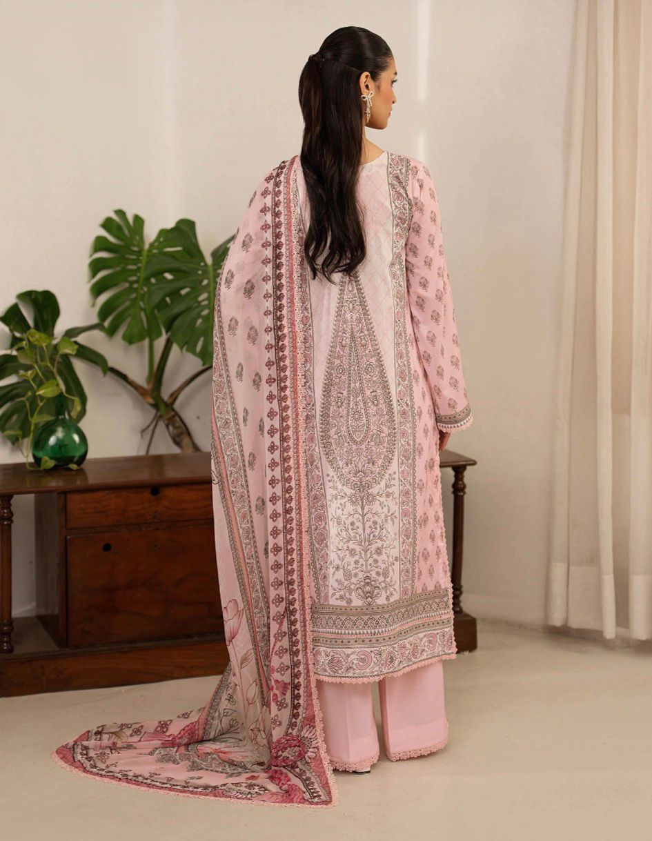 Luxury Embroidered Lawn 3Pc Suit