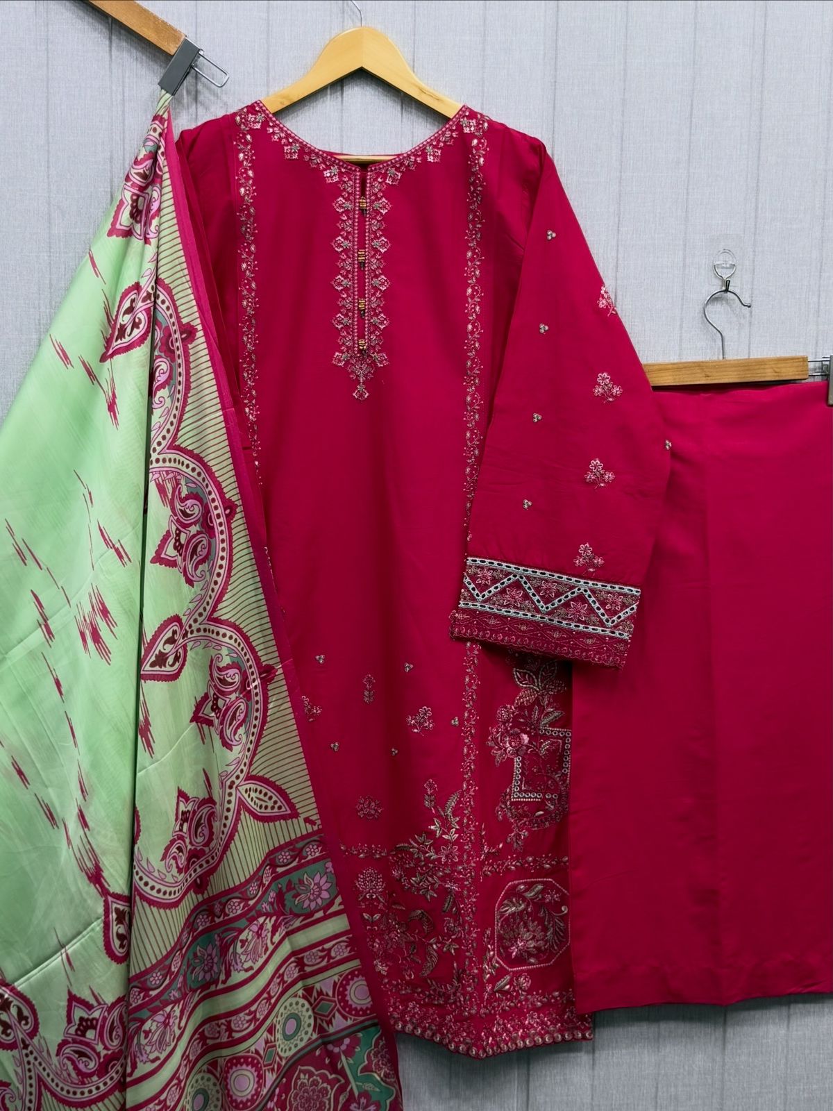 Luxury Embroidered Plazo Style 3Pc Suit