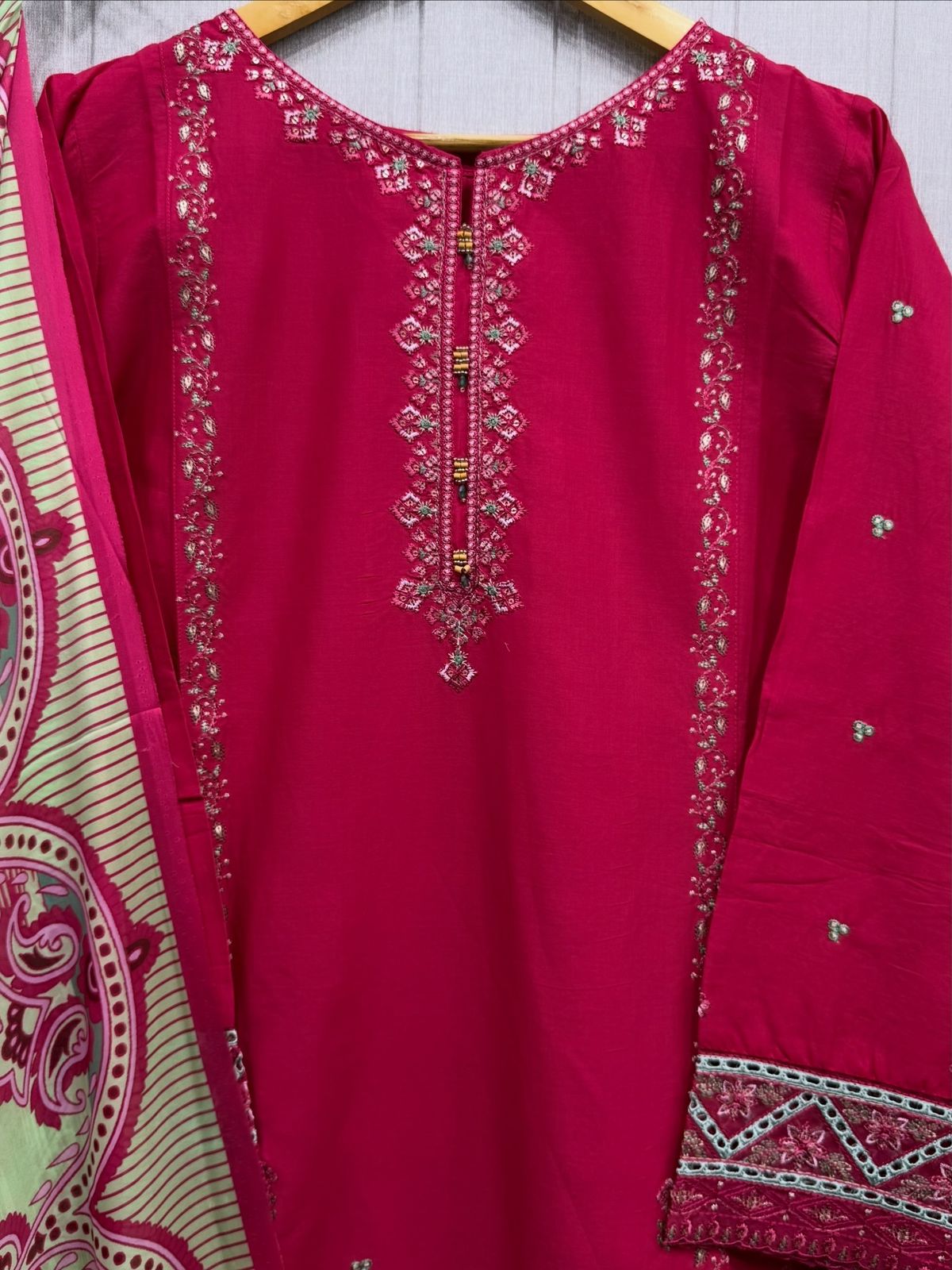 Luxury Embroidered Plazo Style 3Pc Suit