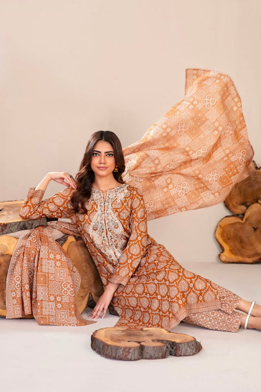 Embroidered Lawn 3pc Suit