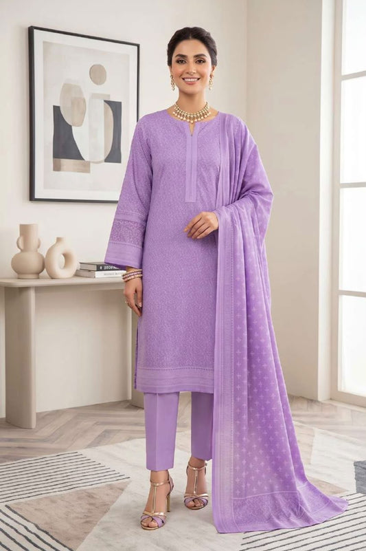 Printed Wool 3pc Suit