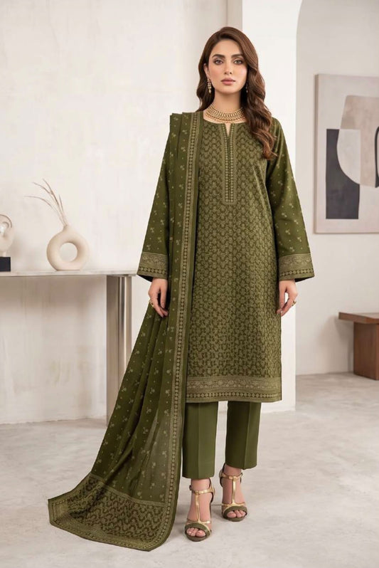 Printed Wool 3pc Suit