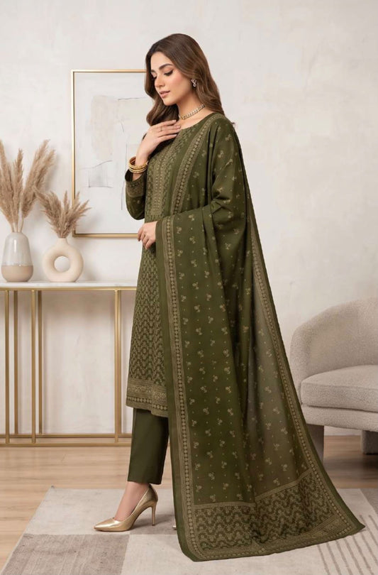 Printed Wool 3pc Suit