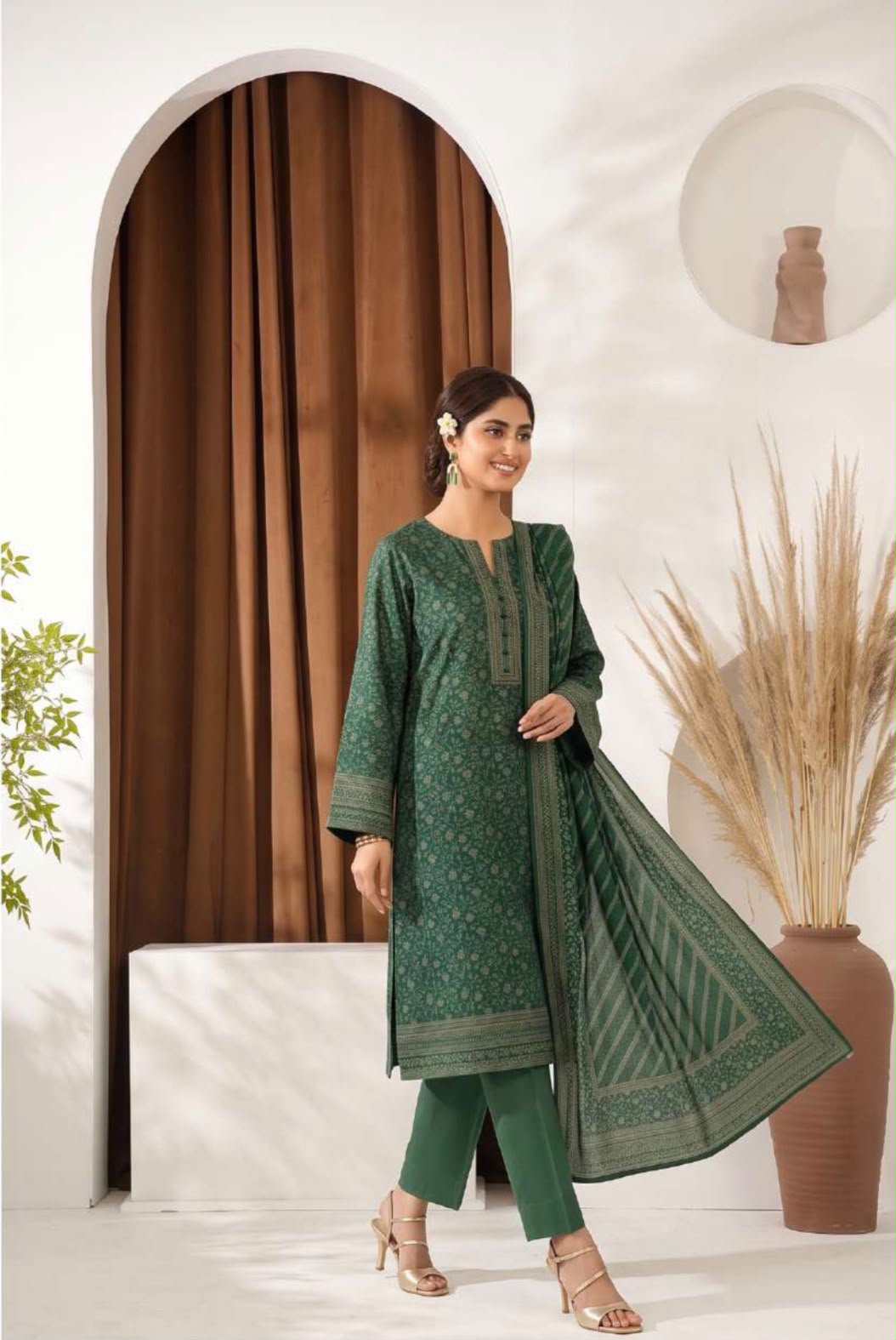 Printed Wool 3pc Suit