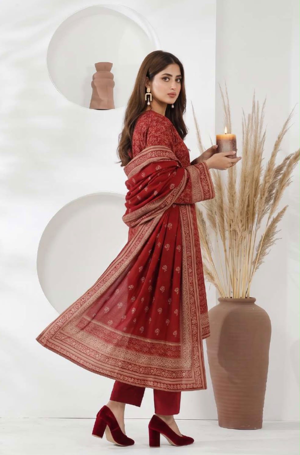 Printed Wool 3pc Suit