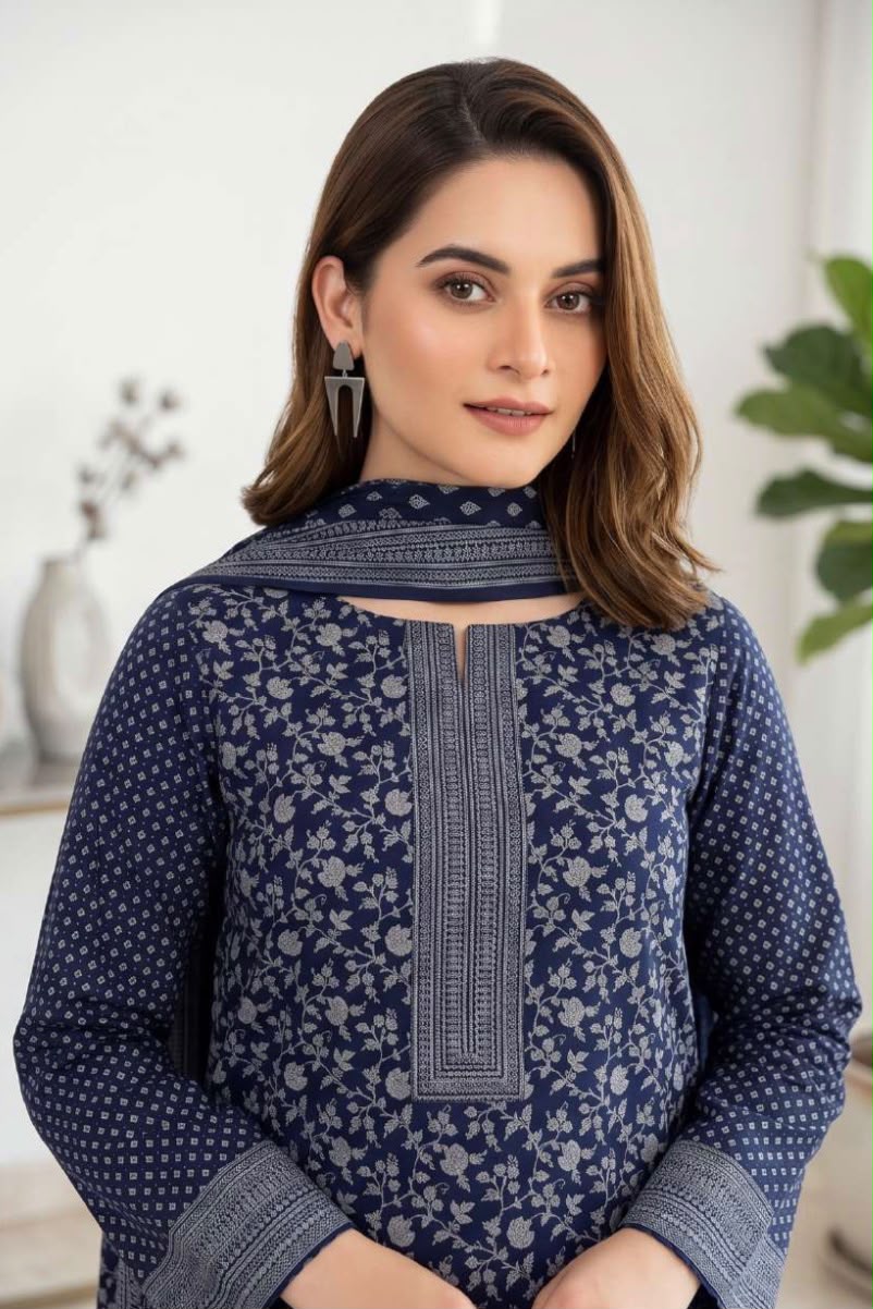 Printed wool 3pc Suit