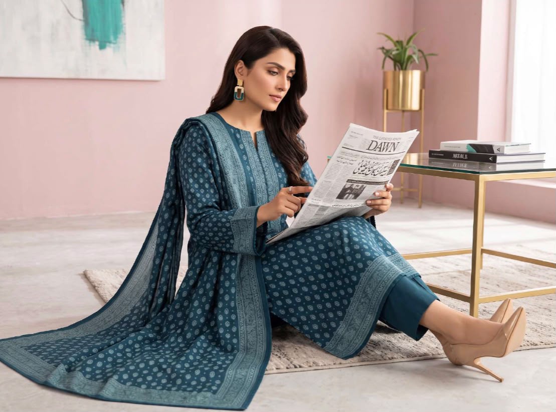 Printed Wool 3pc Suit