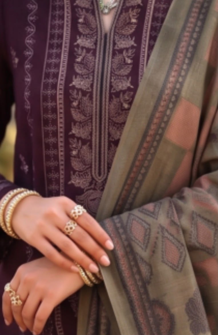 PEACH LEATHER - PASHMINA SHAWL
