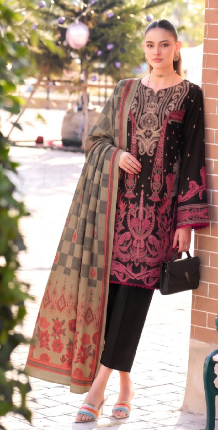 PEACH LEATHER - PASHMINA SHAWL