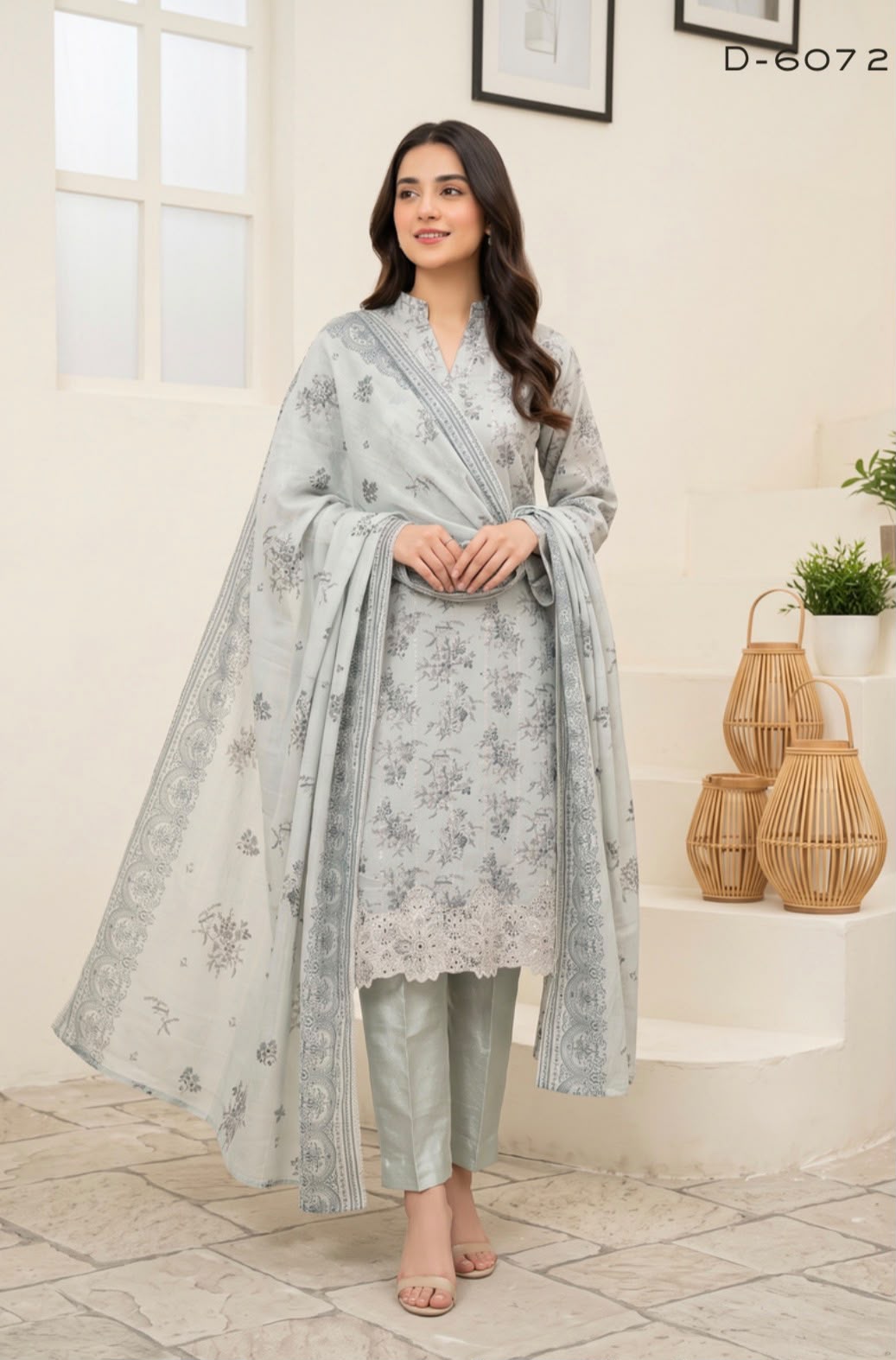 Embroidered Staple Linen 3pc Suit