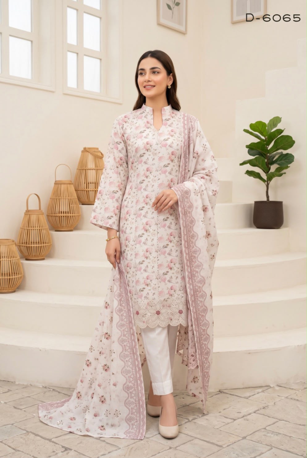 Embroidered Staple Linen 3pc Suit