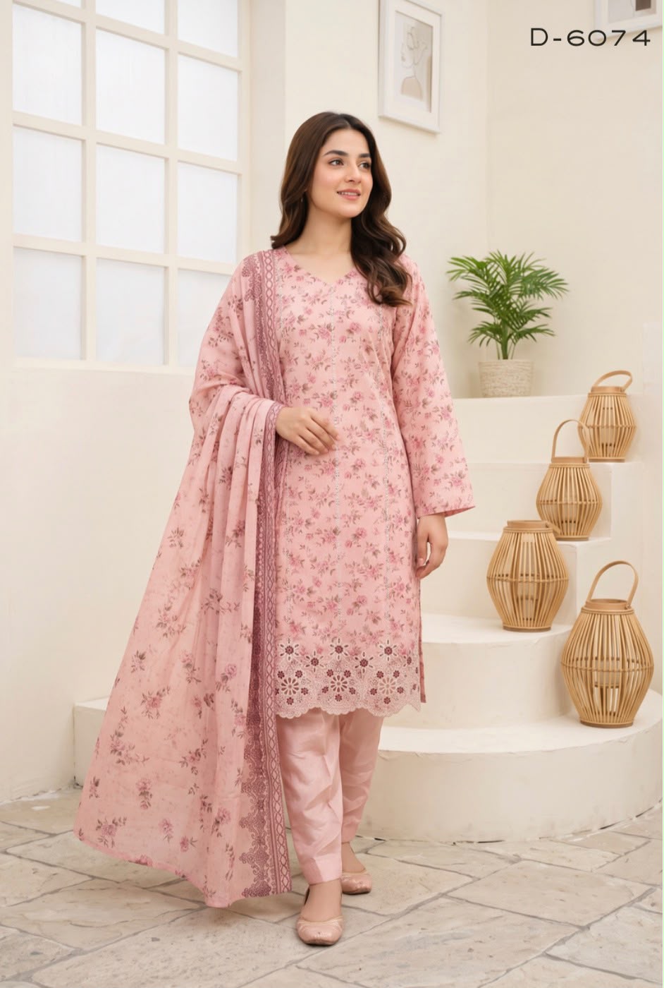 Embroidered Staple Linen 3pc Suit