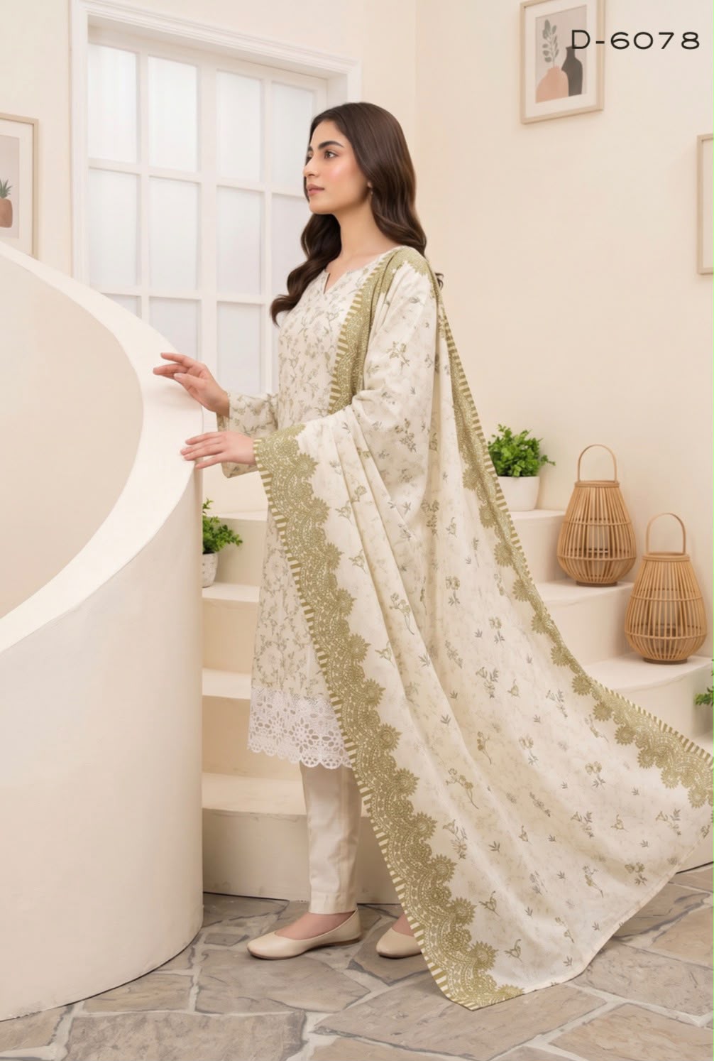 Embroidered Staple Linen 3pc Suit