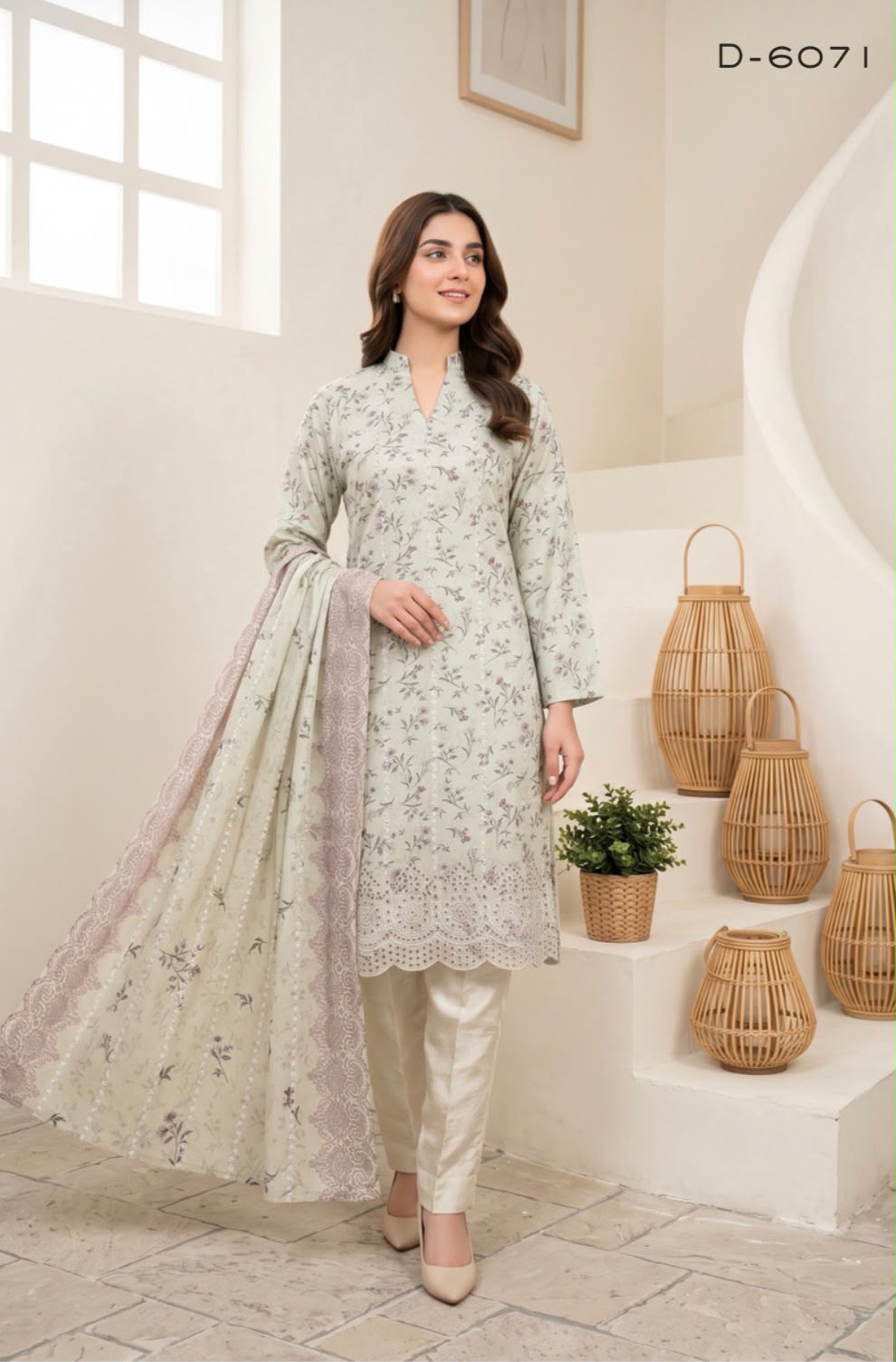 Embroidered Staple Linen 3pc Suit